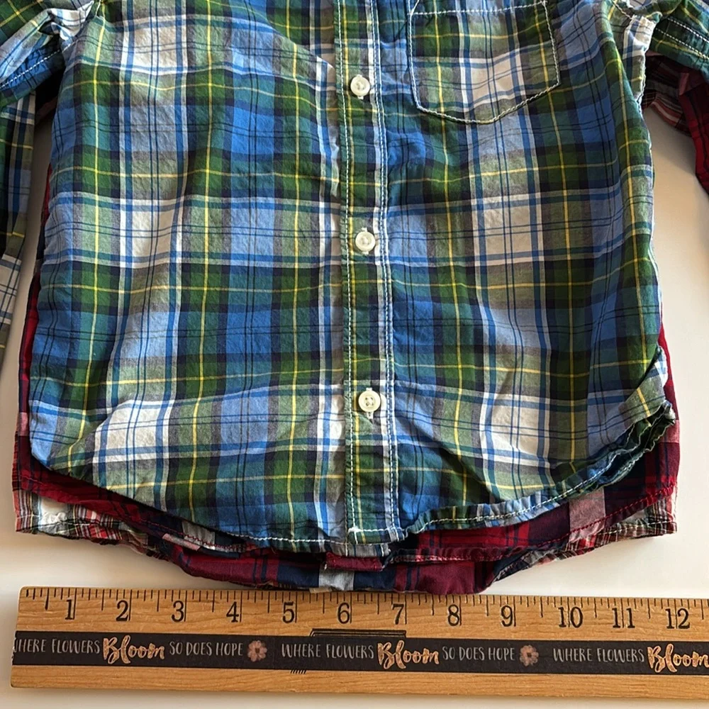 Carters Boys Long Sleeve Oxford Plaid Shirt 4T Plaid Carters shirts Long sleeve
